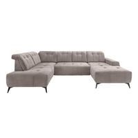 Ecksofa, Sitzvorzug Elektrisch Sano, Taupe, 200x337x180 cm - Taupe/Schwarz, MODERN, Textil (200/337/180cm) - Livetastic