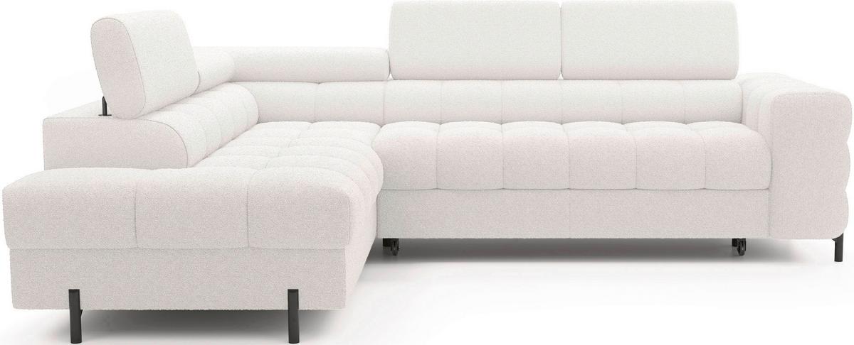 Ecksofa Ferucce Weiß S: 200x276 Cm - Schwarz/Weiß, Design, Textil (200/276cm) - MID.YOU