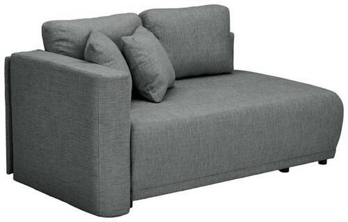 Chaiselongue Nello - Schwarz/Grau, KONVENTIONELL, Textil (93/73/171cm) - MID.YOU