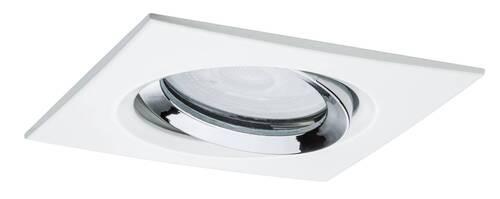 LED-Deckenleuchte Ø 9,3 cm Weiß/Chromfarben Rund - Chromfarben/Weiß, Basics, Metall (9,3cm) - Paulmann