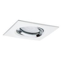 LED-Deckenleuchte Ø 9,3 cm Weiß/Chromfarben Rund - Chromfarben/Weiß, Basics, Metall (9,3cm) - Paulmann