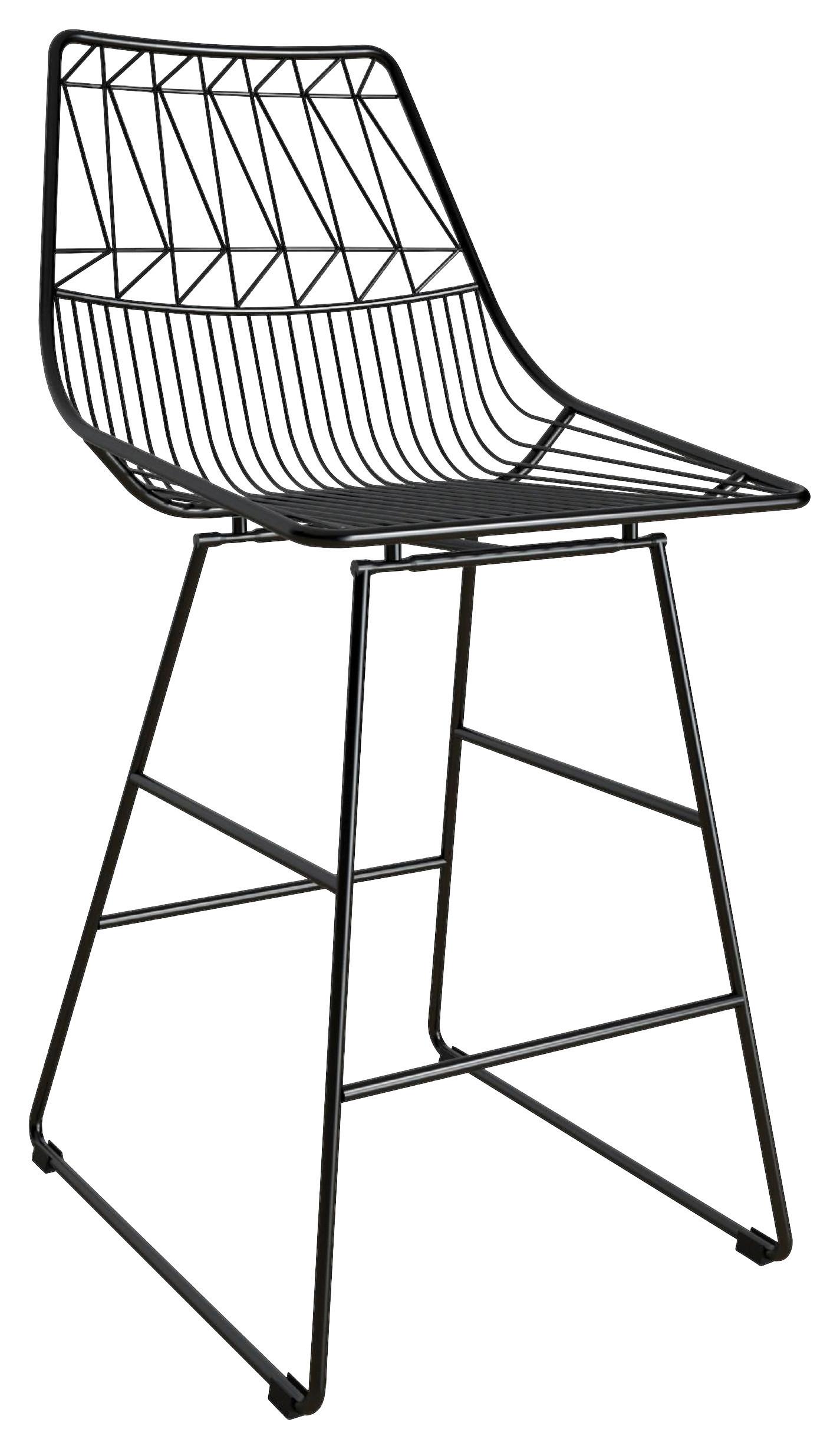Barhocker Schwarz, B: 55 cm - Schwarz, Design, Kunststoff/Metall (55/93/47cm) - MID.YOU