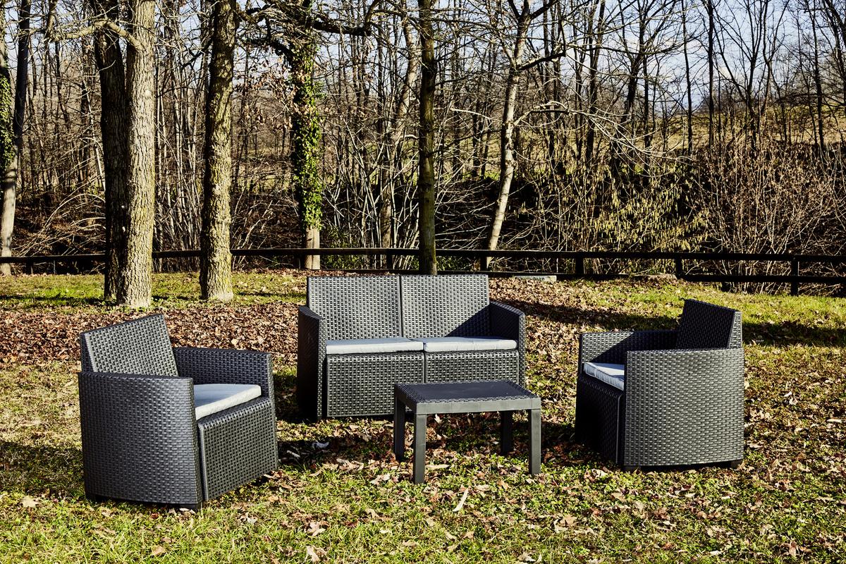 Lounge Garnitúra Arena - antracit, Modern, műanyag (53/53/40cm) - Mömax