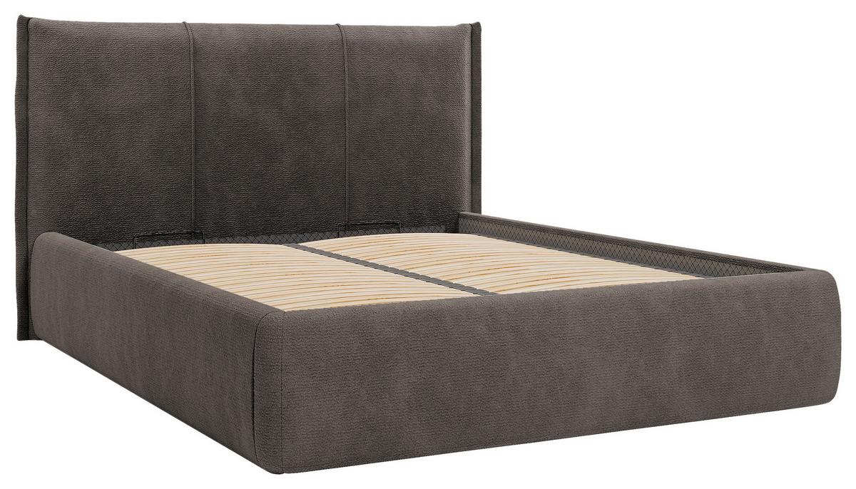 Polsterbett Beli Braun Lf: 140x200 Cm - Schwarz/Braun, MODERN, Holz/Holzwerkstoff (140/200cm) - MID.YOU