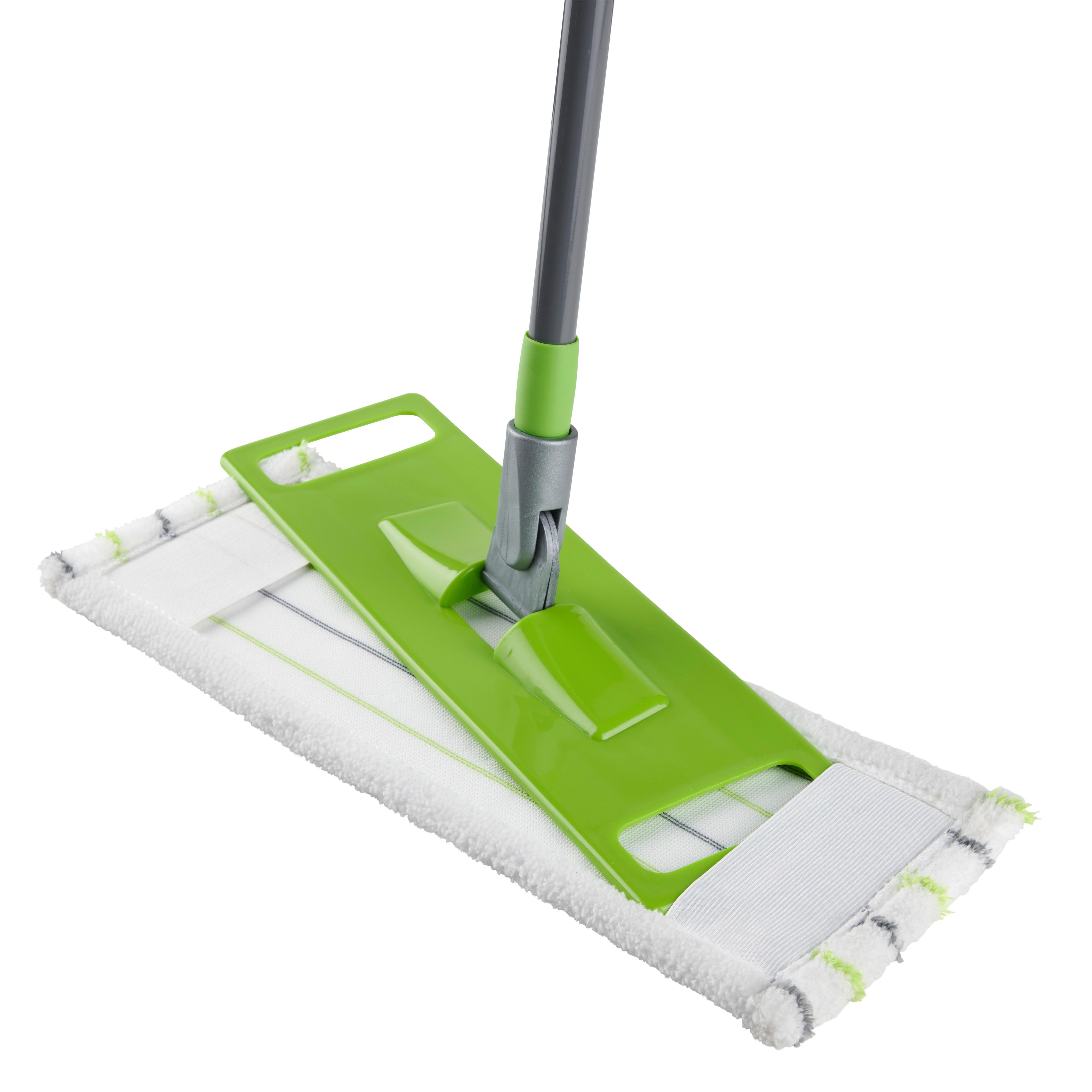 Mop Na Podlahu Struppi - šedá/zelená, Konvenční, kov/textil (40/16/155cm) - Modern Living