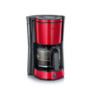 Kaffeemaschine Mary 10 Tassen Glaskanne 1,25 L - Rot/Schwarz, Glas/Kunststoff (29/23/34cm) - Severin