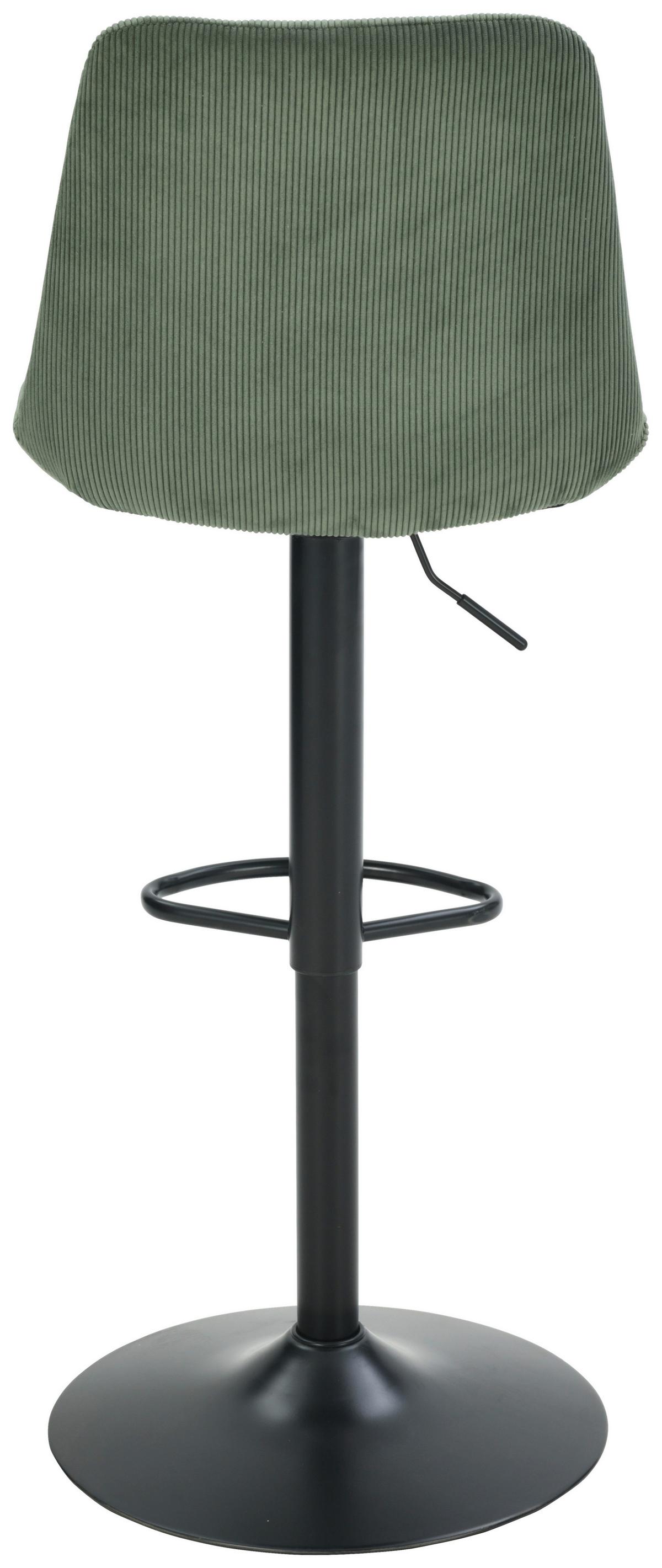 BAROVÁ ŽIDLE NINO - černá/zelená, Moderní, kov/dřevo (46/116/96/53cm) - Based