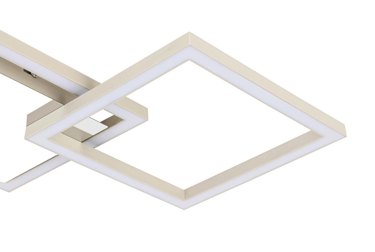 Led Mennyezeti Lámpa Nilya - krómszínű/homokszínű, Modern, műanyag/fém (63/27,5/4,5cm) - Luca Bessoni