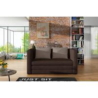 Schlafsofa Neva Braun, Beige, B: 132 Cm - Beige/Schwarz, Design, Textil (132/62/70cm) - MID.YOU
