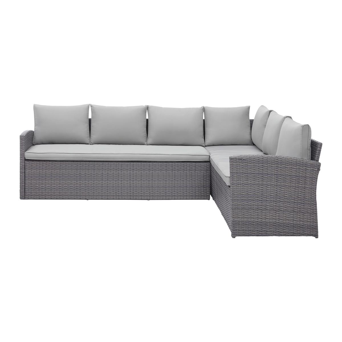 TERASOVÁ SEDACÍ SOUPRAVA Marrakesch 2, 240/181cm - šedá/černá, Moderní, kov/textil (240/70/181cm) - Modern Living