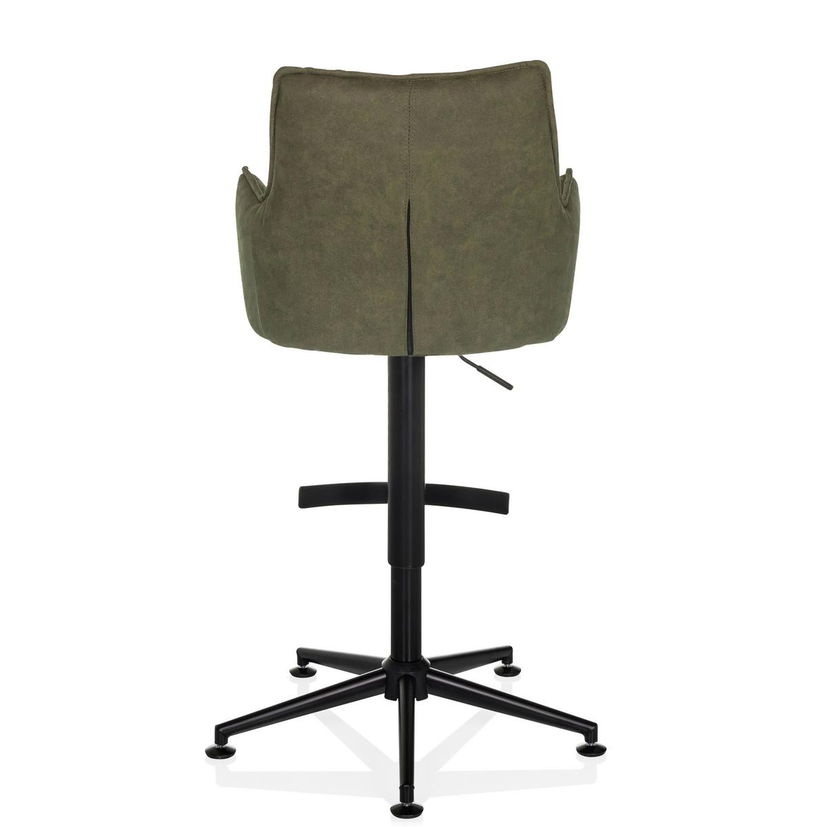 Barhocker Soalo Life High Grün B: 55 Cm - Schwarz/Grün, MODERN, Kunststoff/Textil (55/93/56cm) - MID.YOU