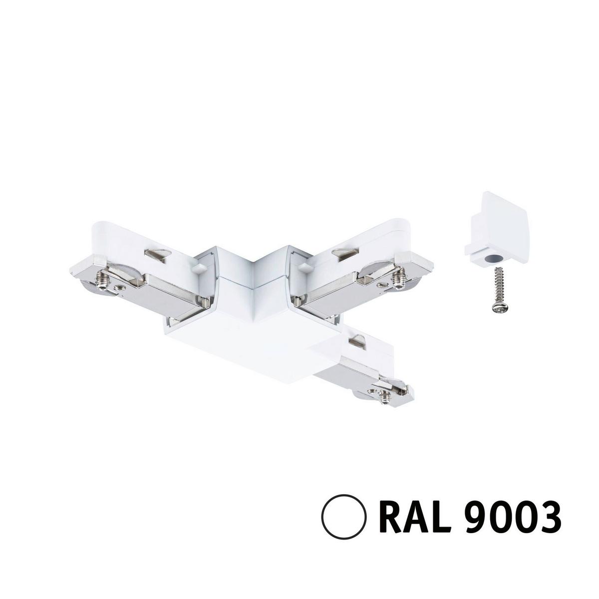 Schienensyste-Verbinder 95647 Urail T-Verbinder Sw - Weiß, Basics, Metall (10,4/1,8/6,2cm) - Paulmann