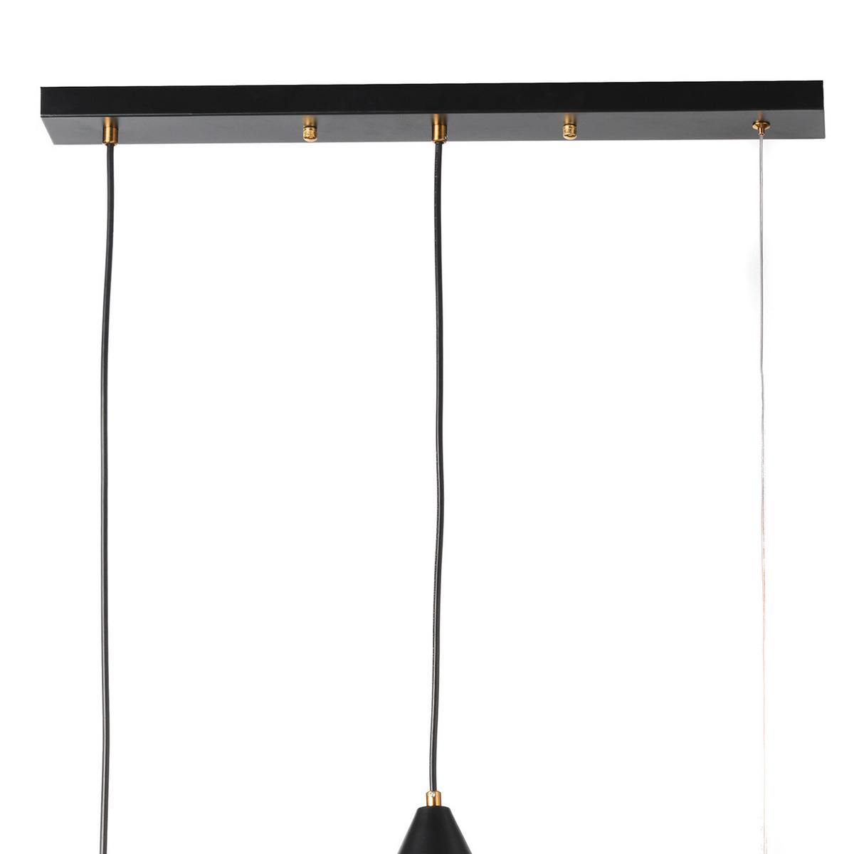 Led-hängeleuchte 5042/s - Schwarz, Design, Metall (90/15/120cm)
