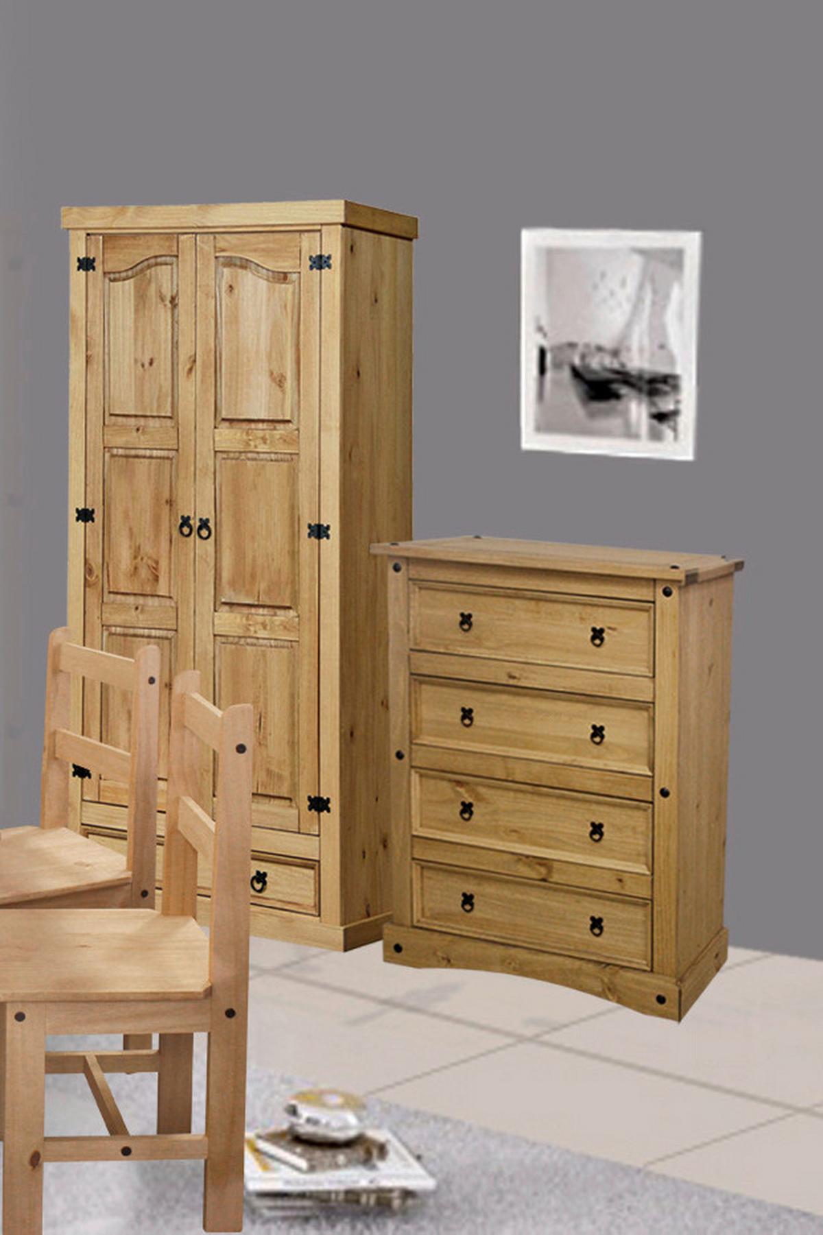 Drehtürenschrank Honig, B: 102 Cm - Honig, Natur, Holz (102/205/56cm) - Livetastic