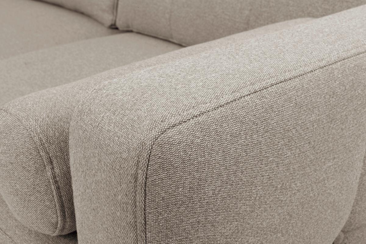 Eckschlafsofa Noret Beige S: 242/242 Cm - Beige/Eiche Wotan, KONVENTIONELL, Textil (242/242cm) - MID.YOU