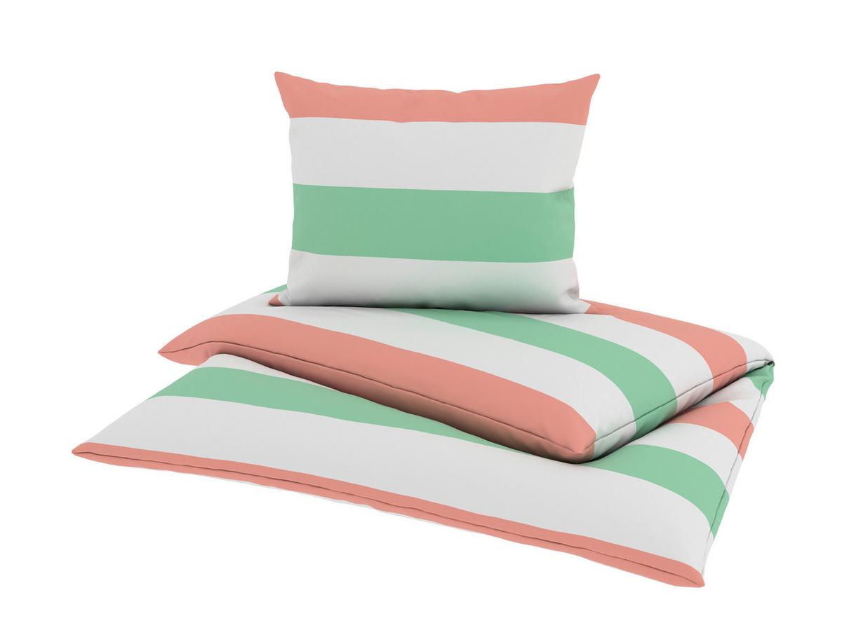 Bettwäsche Irma - Rosa/Weiß, MODERN, Textil - Luca Bessoni