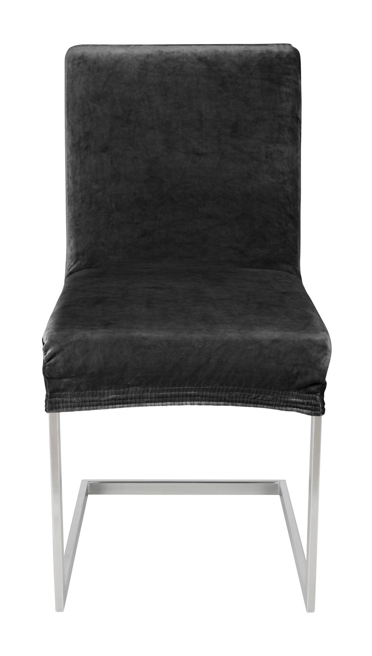 Povlak na židli Steve, 68/48/48cm, černá - černá, Konvenční, textil (68/48/48cm) - Modern Living