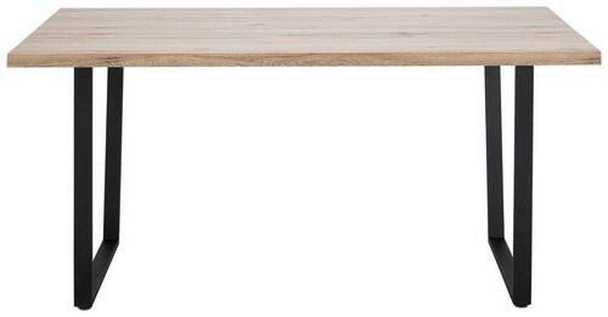 Jedálenský stôl Dave 160x90 cm - čierna/farba duba, Modern, kov/drevo (160/90/76cm) - Modern Living