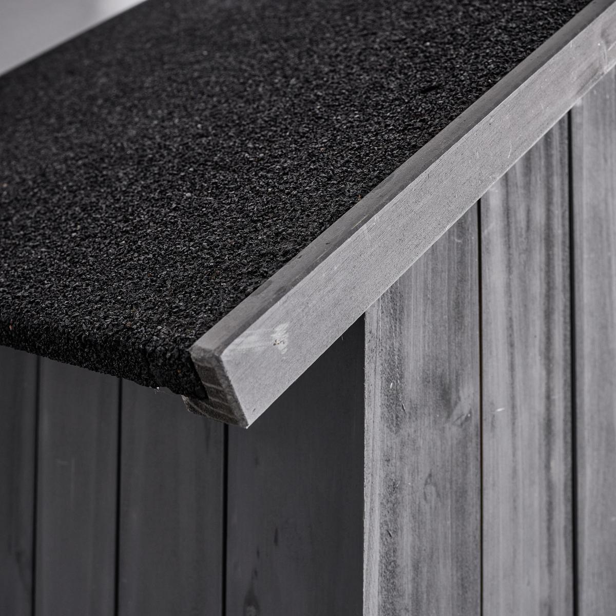 Domek na nářadí MARIANNA šedá - šedá, Moderní, dřevo (131/180/54,3cm) - Bessagi Garden