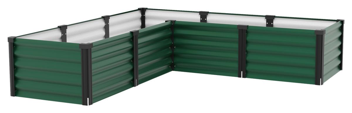 Hochbeet Stahl Linus In & Out Bxhxt: 185x40,3x185cm Dunkelgrün - Dunkelgrün/Schwarz, Basics, Metall (185/40,3/185cm)