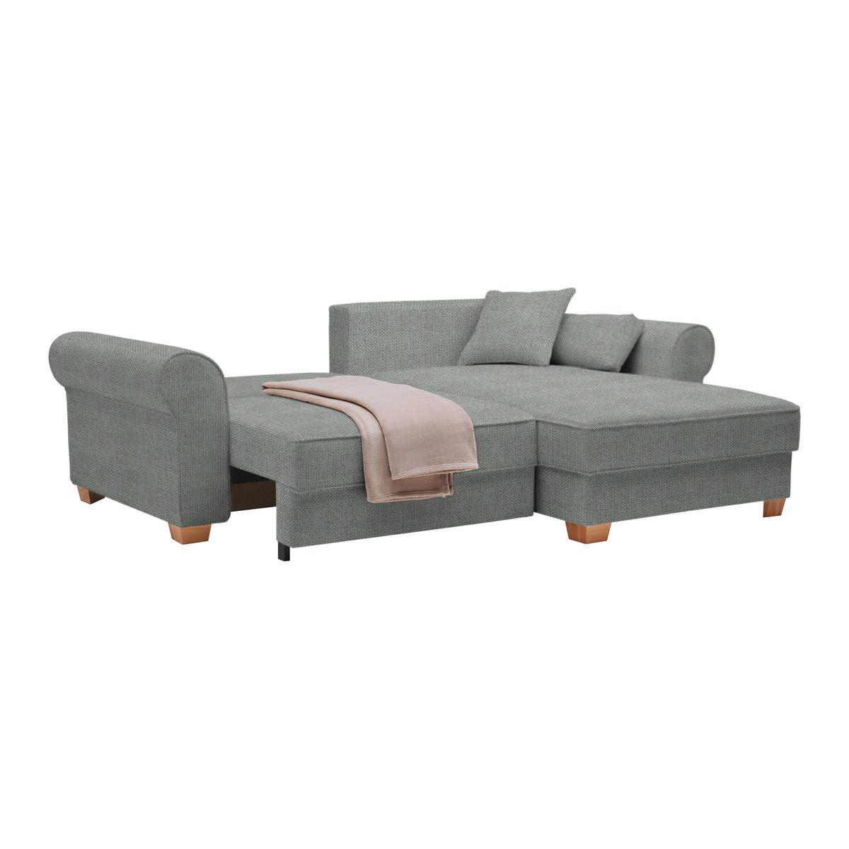 Sedací souprava ANGELO, oboustranná, šedá - šedá, Moderní, dřevo/kompozitní dřevo (255/92/185cm) - Mömax