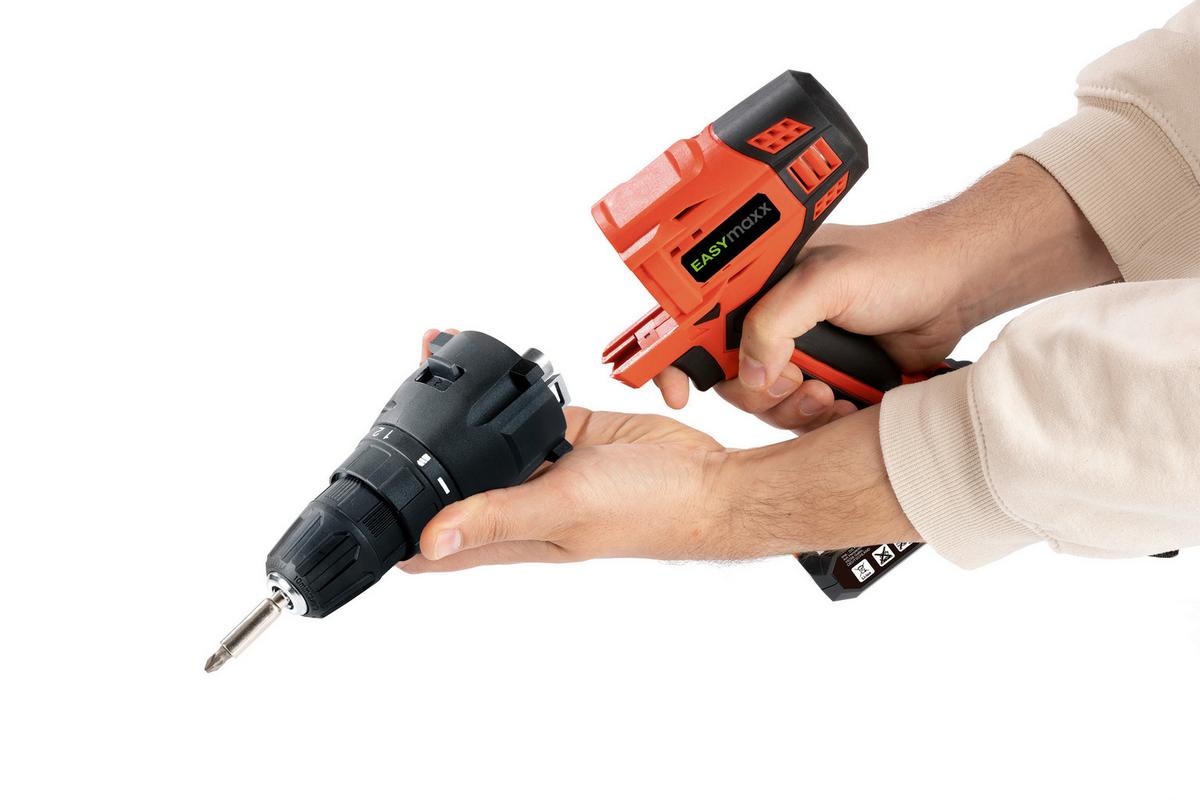 Akkuschrauber Easy Maxx 20 V, 0-550 U/Min, Rot/Schwarz - Rot/Schwarz, Basics, Kunststoff/Metall (31/11,5/41,5cm)