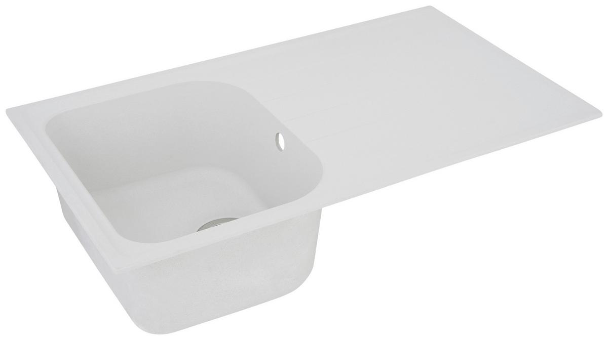 Spüle Respekta Stein Bxt: 86x50 cm - Weiß, Trend, Stein (86/20,9/50cm) - Respekta