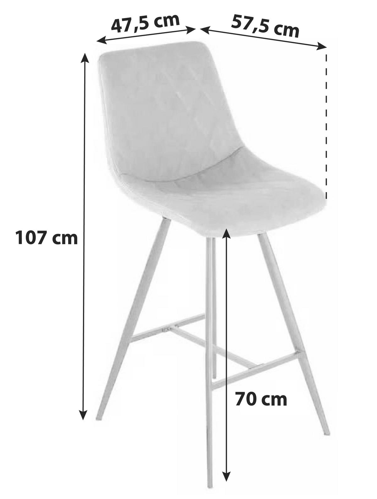 Sada barových židlí tmavě hnědá - tmavě hnědá/černá, Design, kov/dřevo (47,5/107/57,5cm)