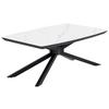 Dohányzóasztal Shadow White - fekete/fehér, Modern, fém/kerámia (110/45/70cm)