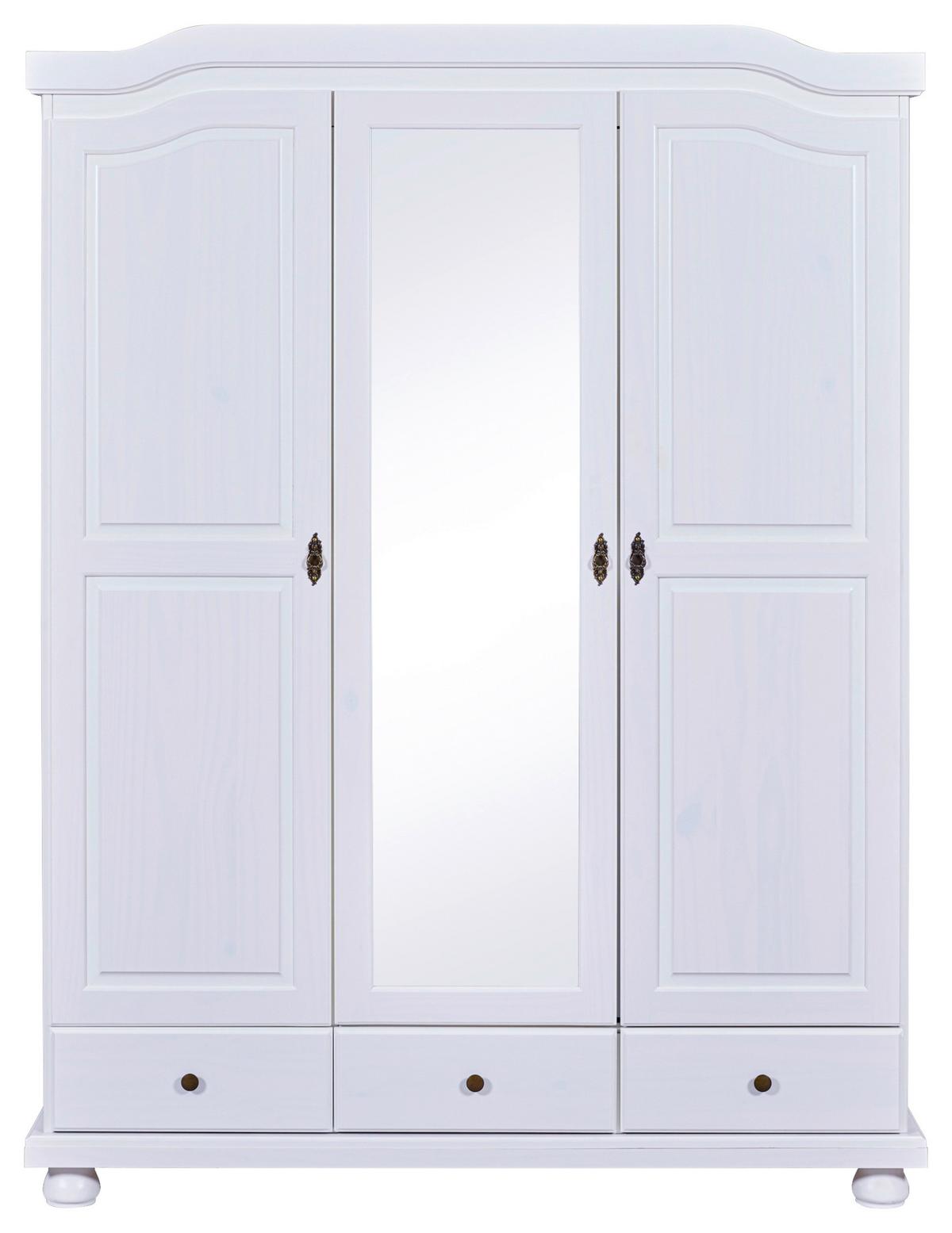 EINZELZIMMER Kappl Weiß 3-teilig - Weiß/Naturfarben, MODERN, Holz - MID.YOU