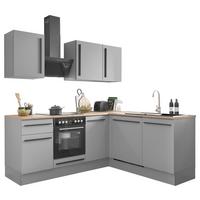 ROHOVÁ KUCHYŇA DENVER - čierna/sivá, Design, kompozitné drevo/plast (220/175cm) - MID.YOU