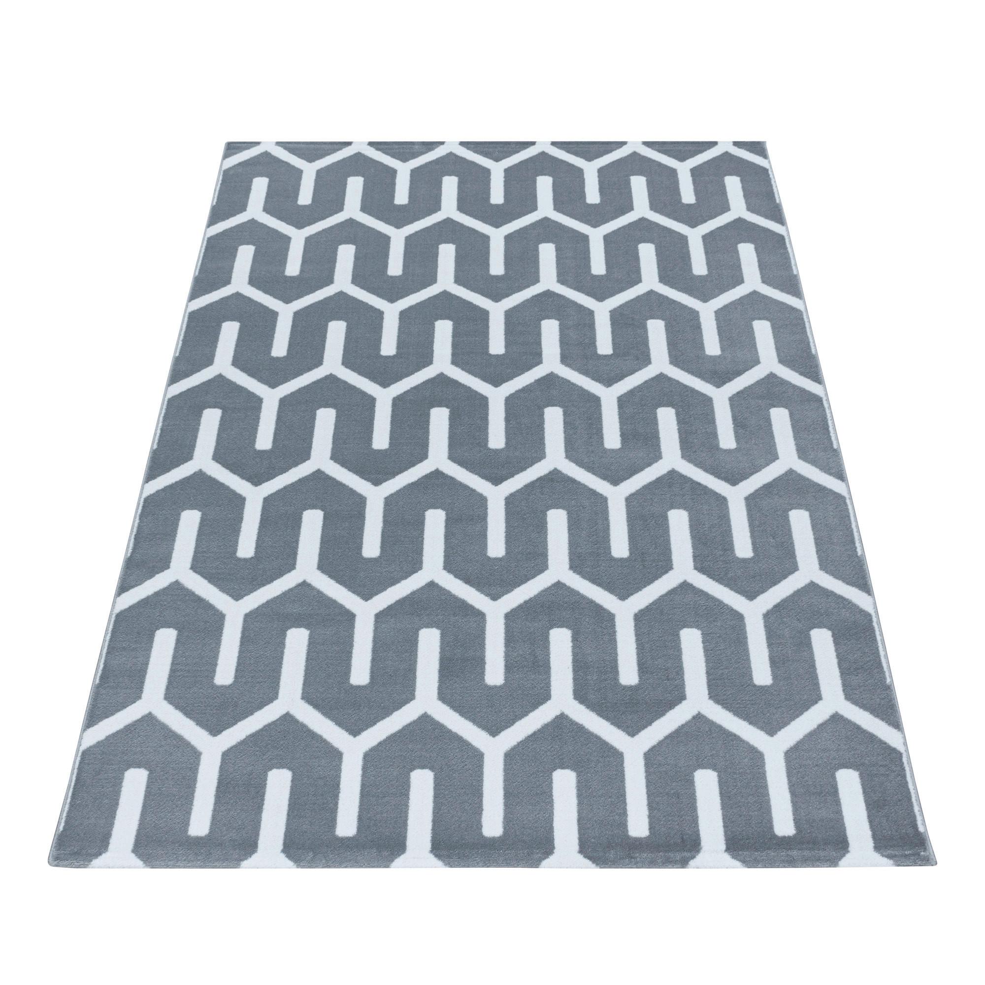 Webteppich Grau Costa 200x290 cm - Grau, Design, Textil (200/290cm)