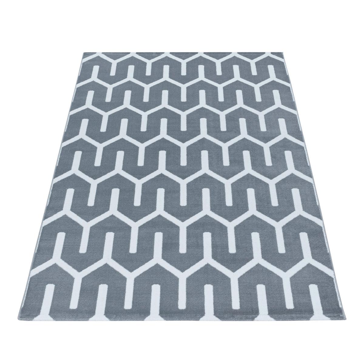 Webteppich Grau Costa 140x200 cm - Grau, Design, Textil (140/200cm)