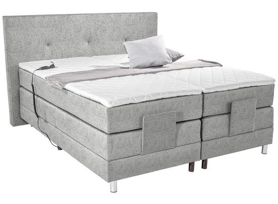 Boxspringbett Thunder 180x200 Hellgrau - Chromfarben/Hellgrau, KONVENTIONELL, Textil (202/121/212cm) Boxspringbett Thunder 180x200 Hellgrau - Chromfarben/Hellgrau, KONVENTIONELL, Textil (202/121/212cm)