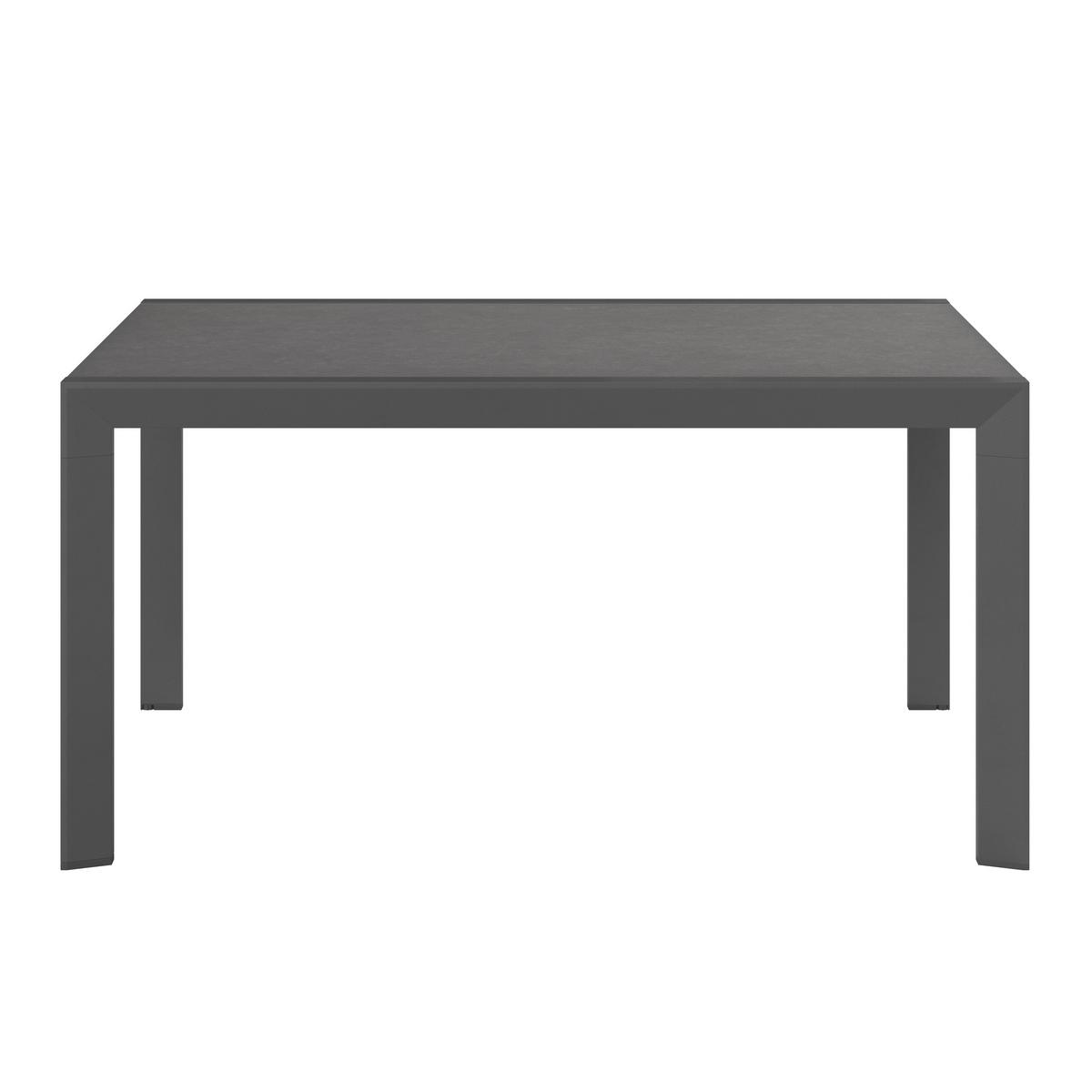 ZAHRADNÍ STŮL LISA - antracitová, Moderní, kov/sklo (150-250/90/75,5cm) - Mömax