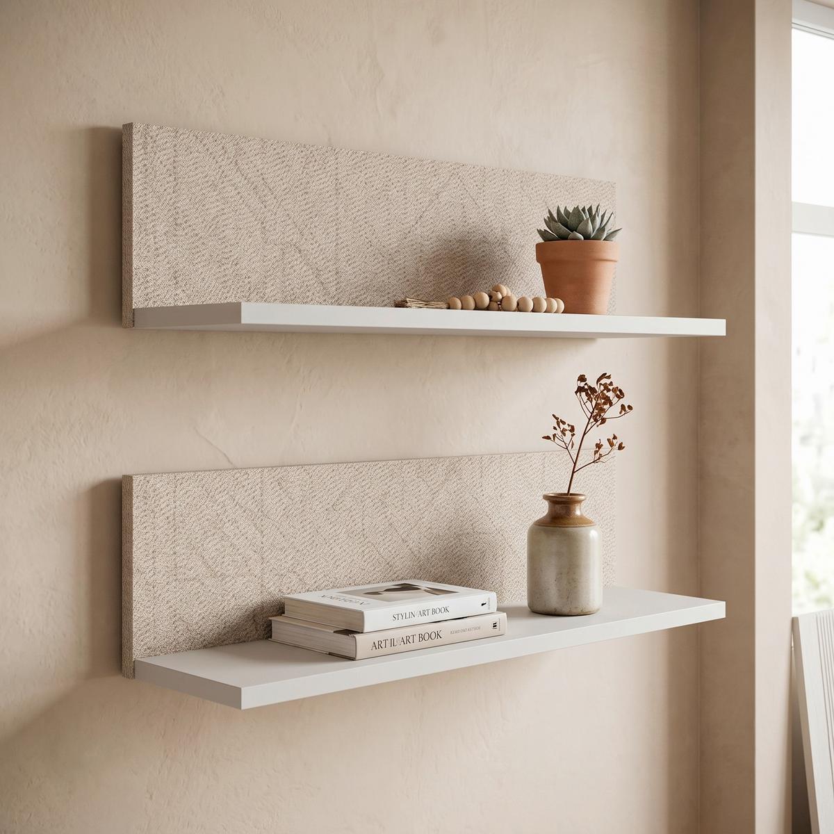 WANDBOARD Edno, Beige B: 60 cm - Beige, Design, Holzwerkstoff (60/15,7/17,3cm) - MID.YOU