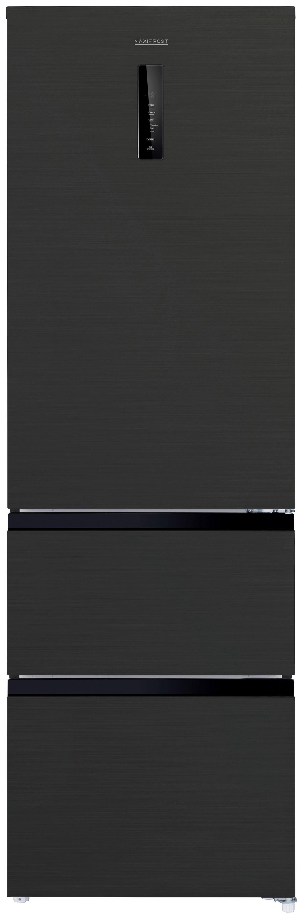 Kühl-gefrier-kombination Wfd400enfddix - Schwarz, Basics, Metall (60/190,8/63.8cm) - PKM