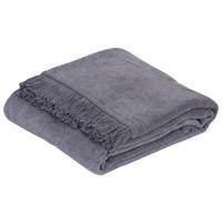 Kuscheldecke Laura Anthrazit 130x170 cm Fransen - Anthrazit, ROMANTIK / LANDHAUS, Textil (130/170cm) - James Wood