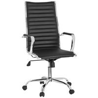 Bürostuhl Vermona Schwarz bis 110 kg - Silberfarben/Schwarz, Basics, Kunststoff/Textil (54/117/43cm) - MID.YOU