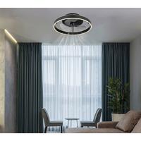 Deckenventilator Conway Schwarz Weiß D: 50 cm - Schwarz/Weiß, KONVENTIONELL, Kunststoff/Metall (50/14,5cm) - Globo