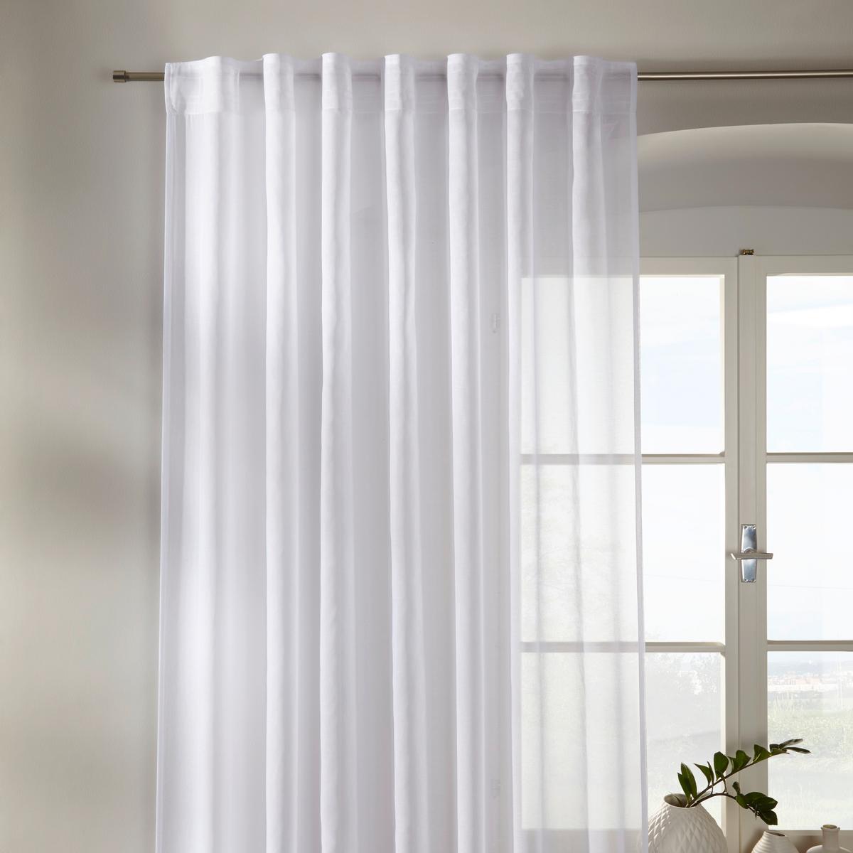HOTOVÝ ZÁVES LEO TRANSPARENT 2 KS -AKT- - biela, Konventionell, textil (140/255cm) - Premium Living