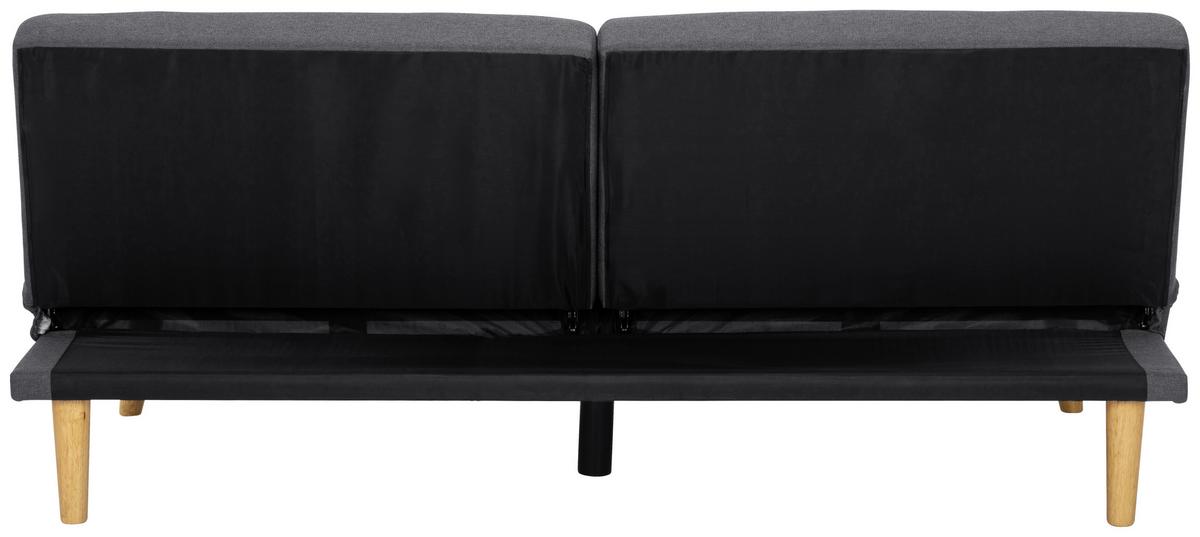 Schlafsofa Dunkelgrau Volos 178x88 cm - Dunkelgrau/Naturfarben, Basics, Textil (178/76/88cm) - MID.YOU