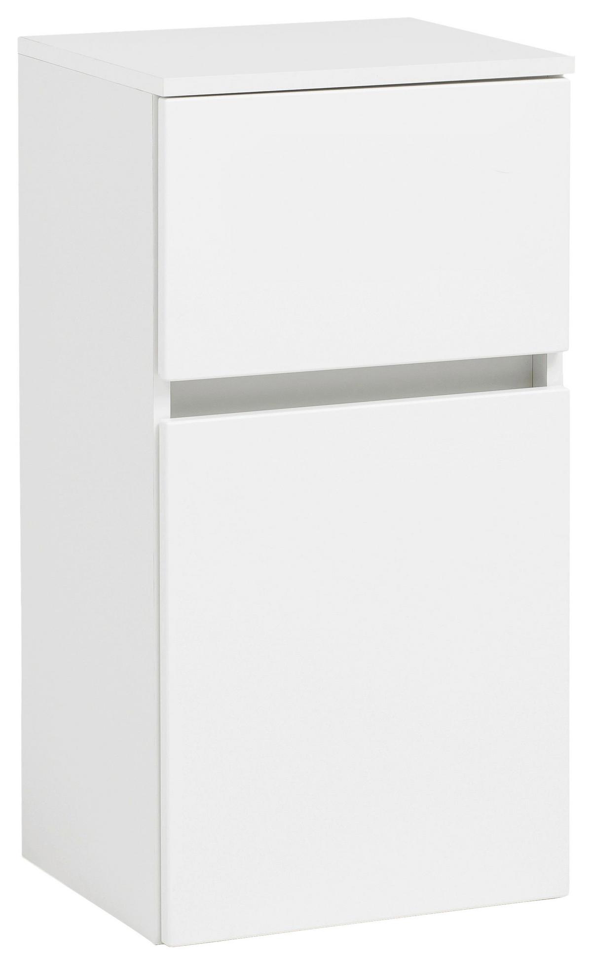 Unterschrank Kopenhagen B: 40 Cm Weiß - Silberfarben/Weiß, KONVENTIONELL, Holzwerkstoff (40/79/35cm) - Held