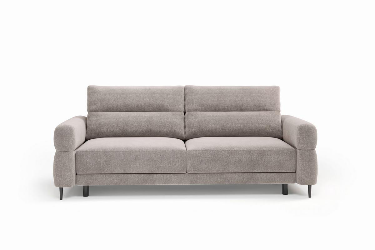 Schlafsofa Nordic Greige B: 232cm - Greige/Schwarz, Basics, Textil (232/94/102cm) - Livetastic