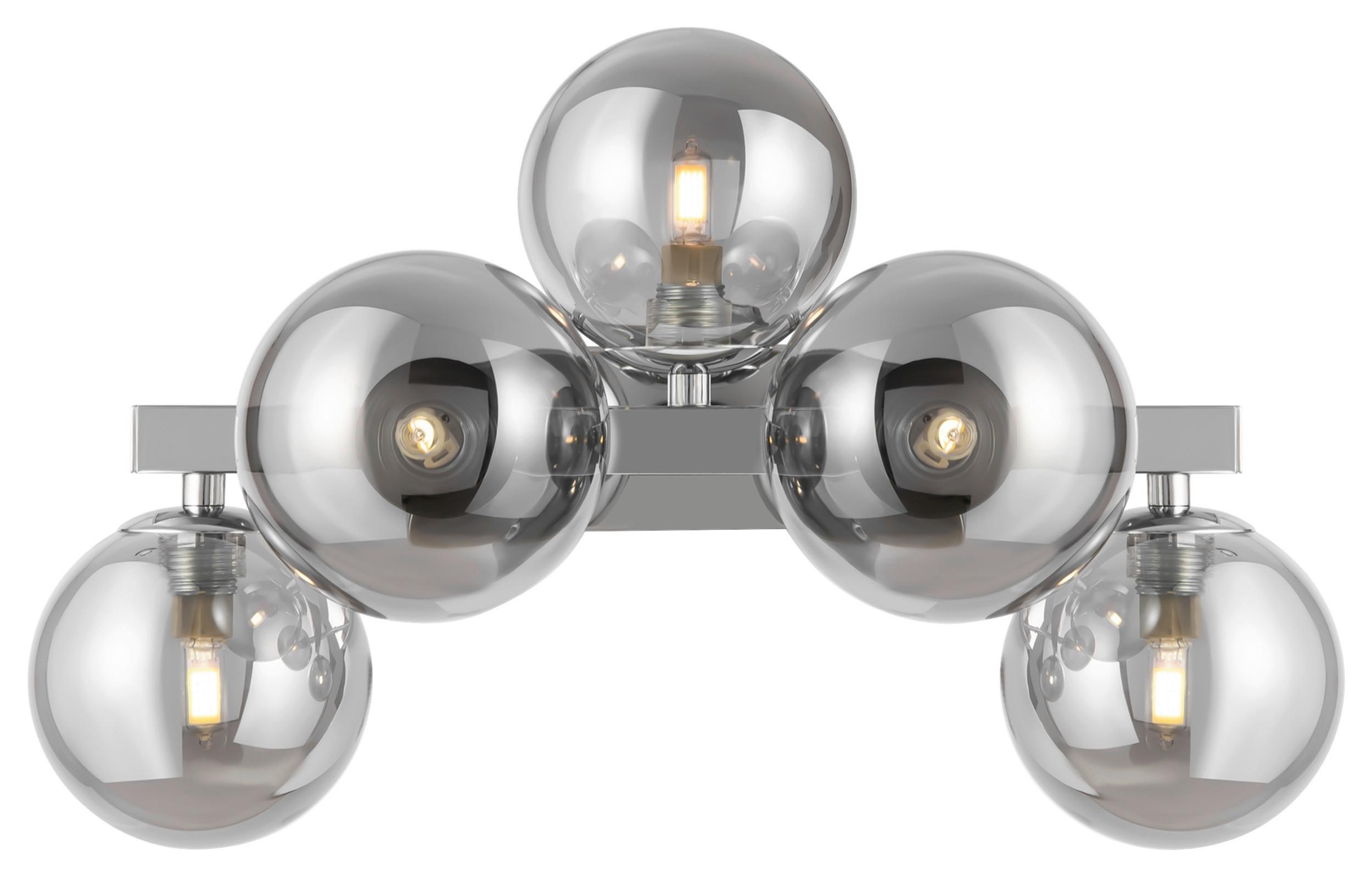 WANDLEUCHTE DALLAS - Chromfarben, Basics, Glas/Metall (23/24/38cm) - MAYTONI