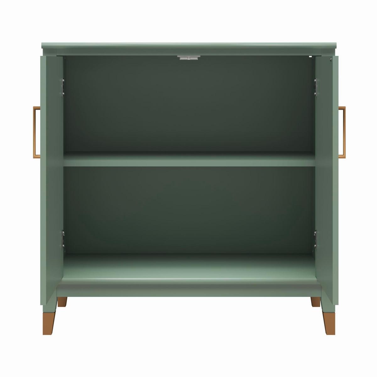 Highboard Westerleigh Hellgrün B: 86 cm - Goldfarben/Hellgrün, Design, Holzwerkstoff/Metall (86/85/41cm) - MID.YOU