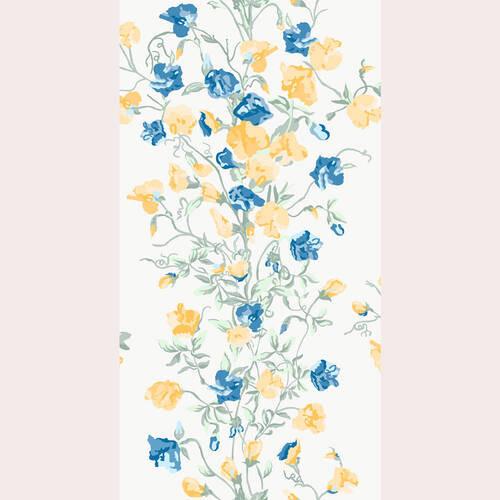 VLIESTAPETE 115262 - Blau/Gelb, Basics, Papier/Kunststoff (52/1005cm)