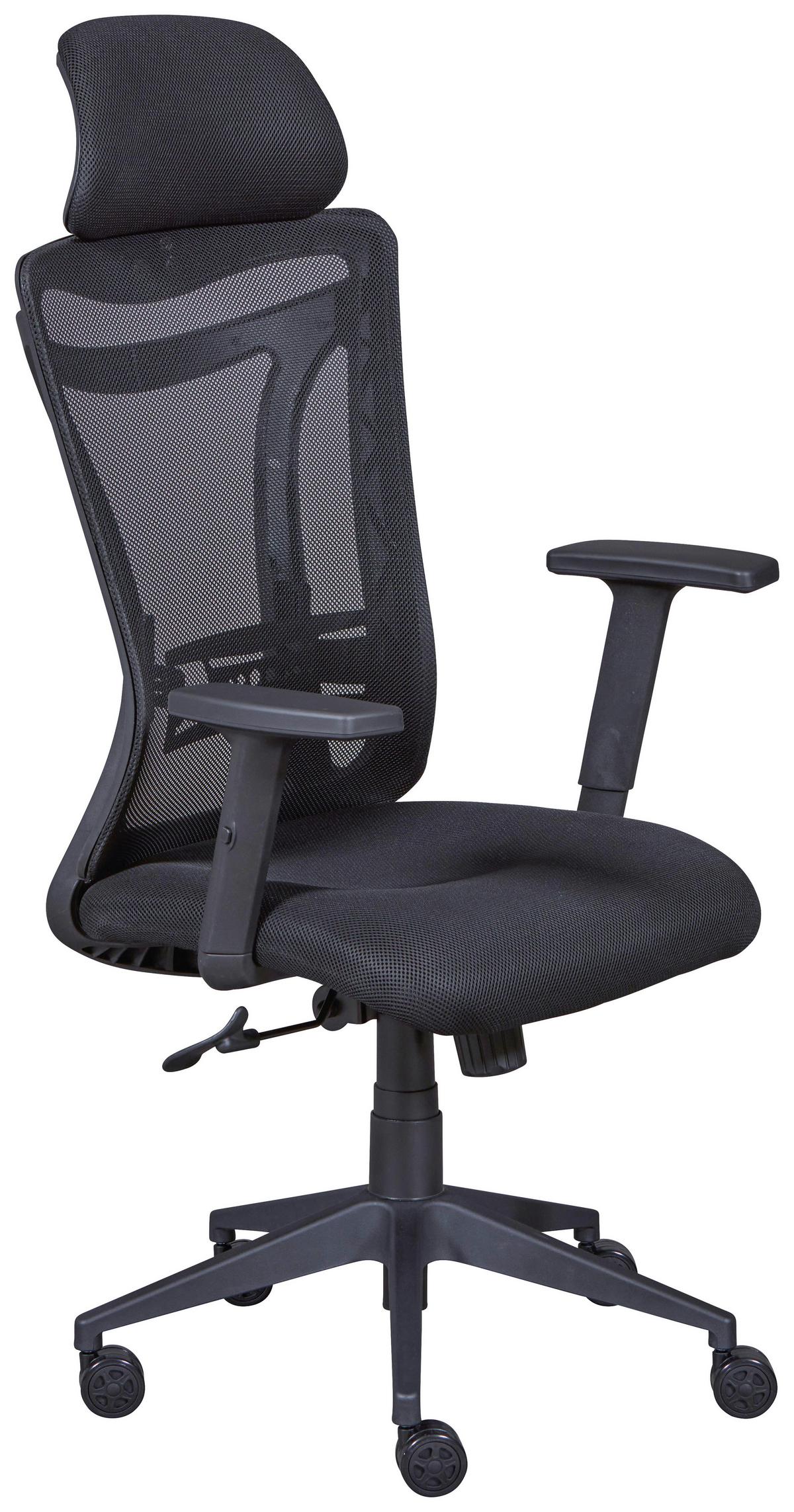 Drehstuhl Xl Administrator - Schwarz, KONVENTIONELL, Textil (61/125-135/88cm) - MID.YOU
