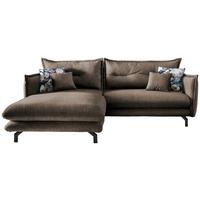 Ecksofa Lava Braun S: 180/255 cm - Türkis/Schwarz, MODERN, Textil (180/255cm) - Livetastic