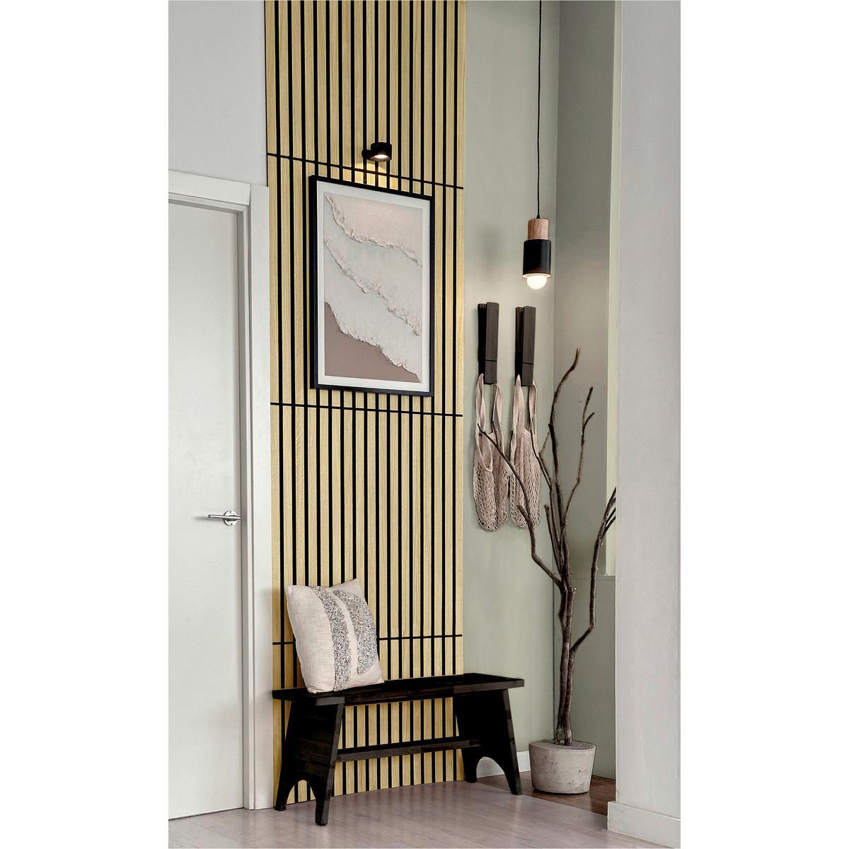 Akustikpaneel Compact Eiche Hell - Hellbraun/Eichefarben, Basics, Holz/Holzwerkstoff (30.5/244/1.03cm) - Novel